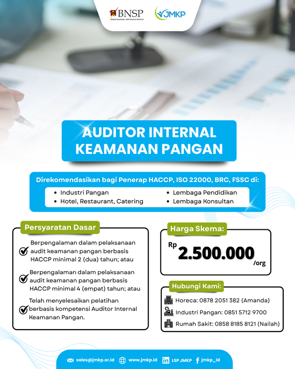 Bootcamp Auditor Internal Keamanan Pangan (FSSC 22000 & ISO 22000)