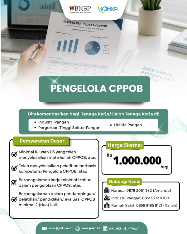 Bootcamp Pengelola CPPOB / GMP untuk UMKM & Industri Pangan Olahan